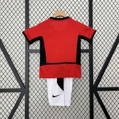Manchester United 02-04 Home Retro Kid Kits Youth Apparels Jersey