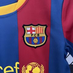 Barcelona 10-11 Home Retro Kids Kit Football Jersey