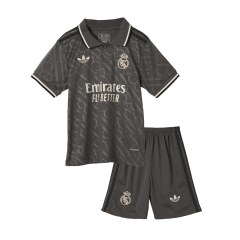 Real Madrid 24-25 Third Away Grey Kids Kits Jersey+Shorts