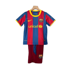 Barcelona 10-11 Home Retro Kids Kit Football Jersey