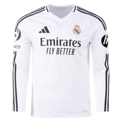 BELLINGHAM #5 Real Madrid Home Long Sleeve Replica Jersey 2024-25
