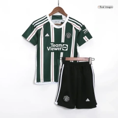 Kids Manchester United 2023/24 Away Jersey Kit