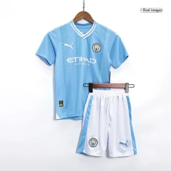 Kids Manchester City 2023/24 Home Jersey Kit