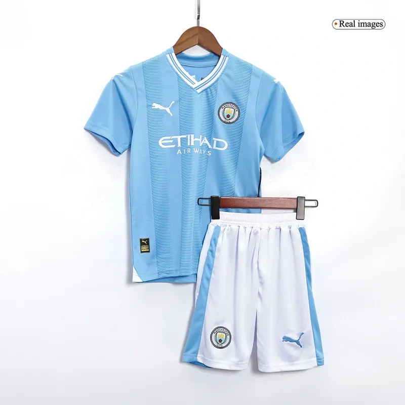 Kids Manchester City 2023/24 Home Jersey Kit