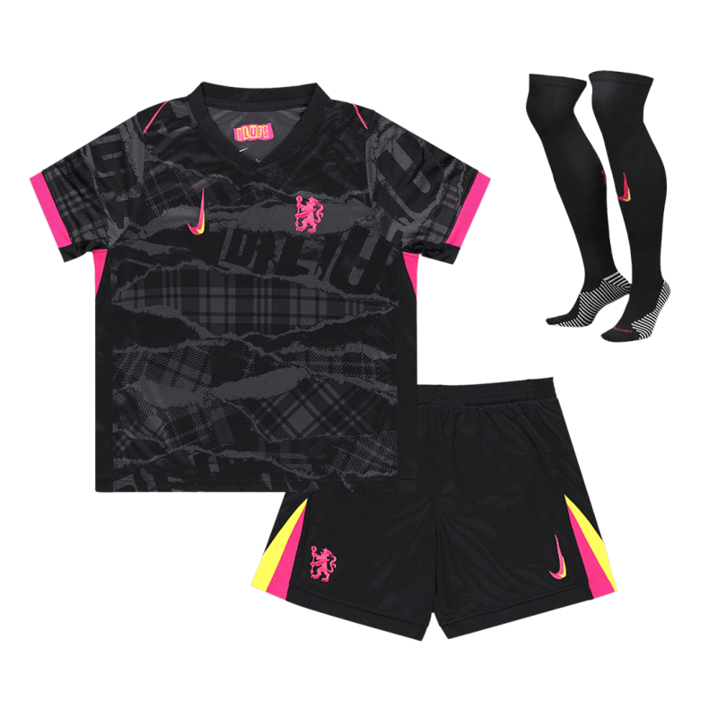 Kids Chelsea Custom Third Away Full Soccer Kits 2024-25