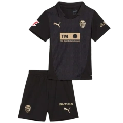 Kids Valencia Away Kits(Jersey+Shorts) 2024-25