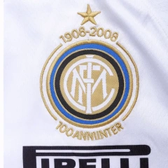 Inter Milan Figo #7 Retro 2007/08 Jersey 100th Anniversary Away