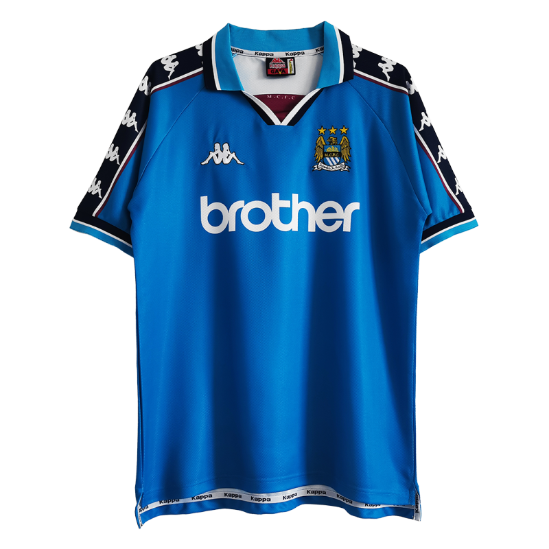 Manchester City Retro Jersey Home Soccer Shirt 1997-99