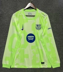 2024-25 Barcelona GAVI #6 LEWANDOWSKI #9 Long Sleeve Third Away Soccer Jersey Without Spofity Text