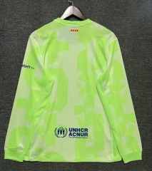 2024-25 Barcelona GAVI #6 LEWANDOWSKI #9 Long Sleeve Third Away Soccer Jersey Without Spofity Text