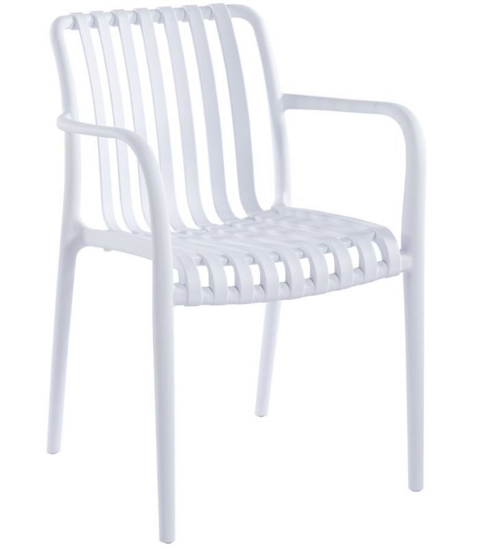 Outdoor plastic armchair