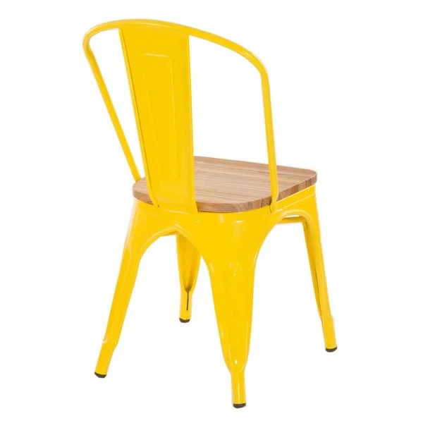 Tolix chairs with wooden seat