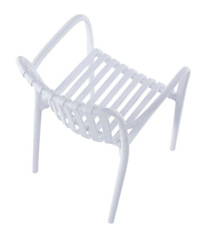 Outdoor plastic armchair
