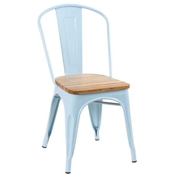 Tolix chairs with wooden seat