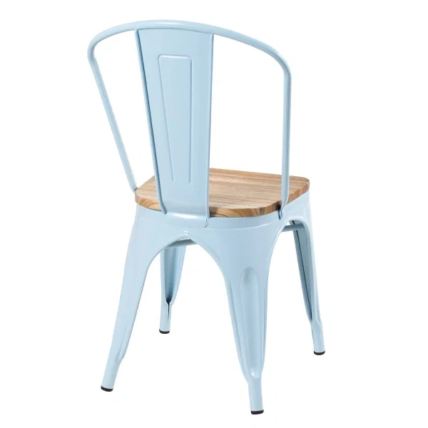 Tolix chairs with wooden seat