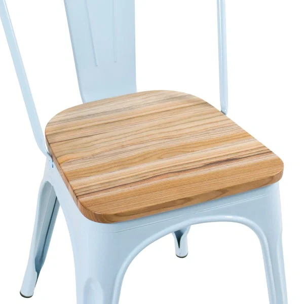 Tolix chairs with wooden seat