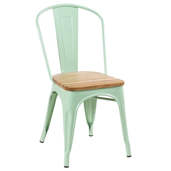 Tolix chairs with wooden seat
