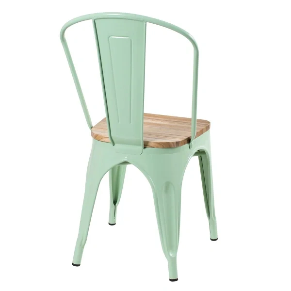 Tolix chairs with wooden seat
