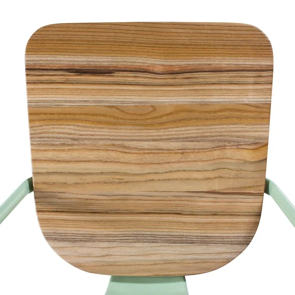 Tolix chairs with wooden seat