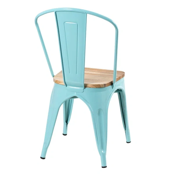 Tolix chairs with wooden seat