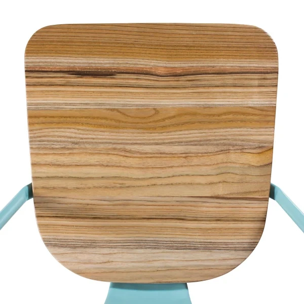 Tolix chairs with wooden seat