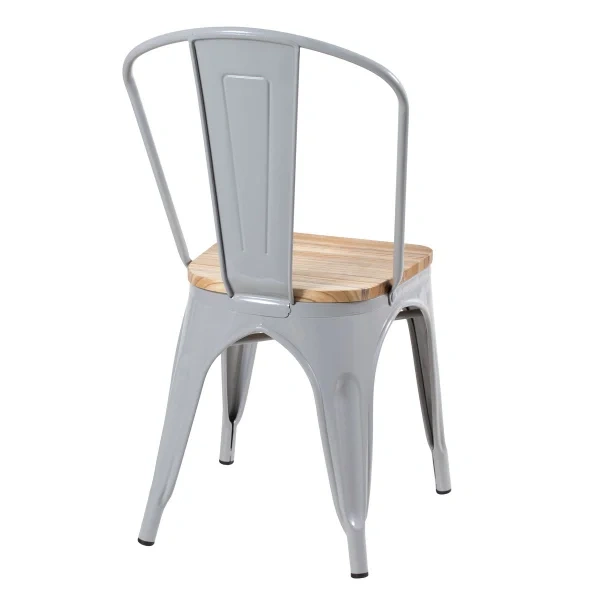Tolix chairs with wooden seat