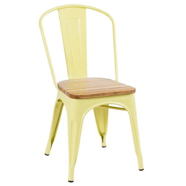 Tolix chairs with wooden seat