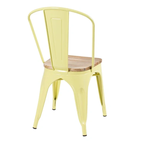 Tolix chairs with wooden seat