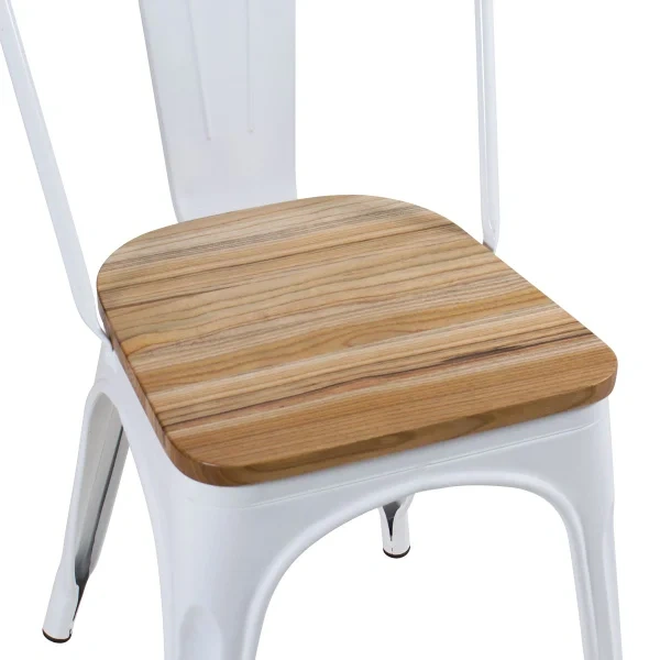 Tolix chairs with wooden seat