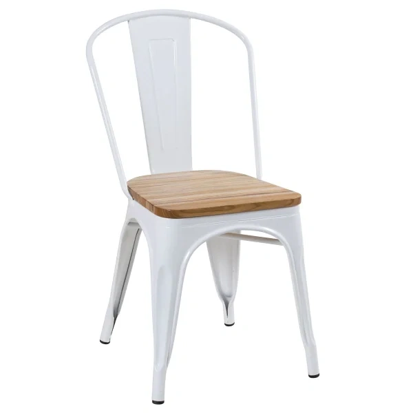 Tolix chairs with wooden seat
