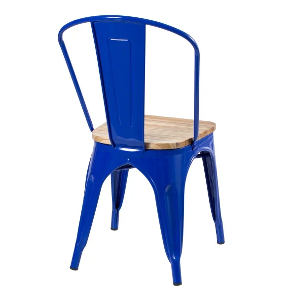 Tolix chairs with wooden seat