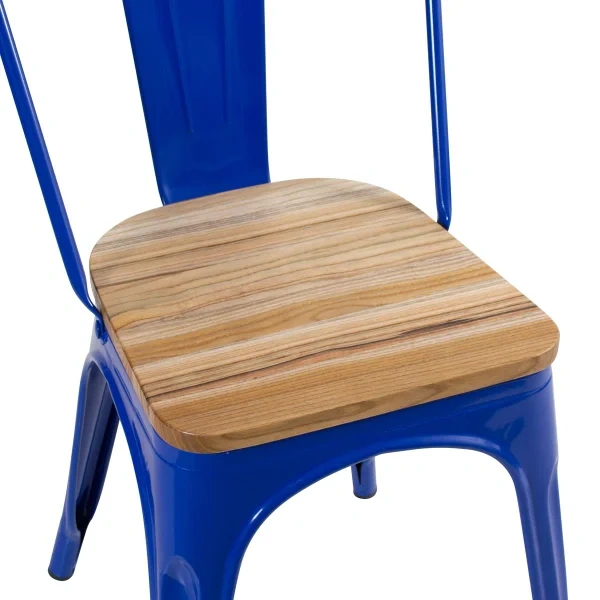Tolix chairs with wooden seat