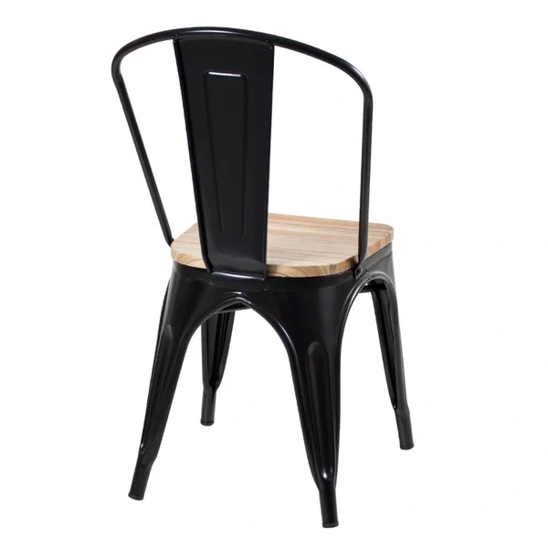 Tolix chairs with wooden seat