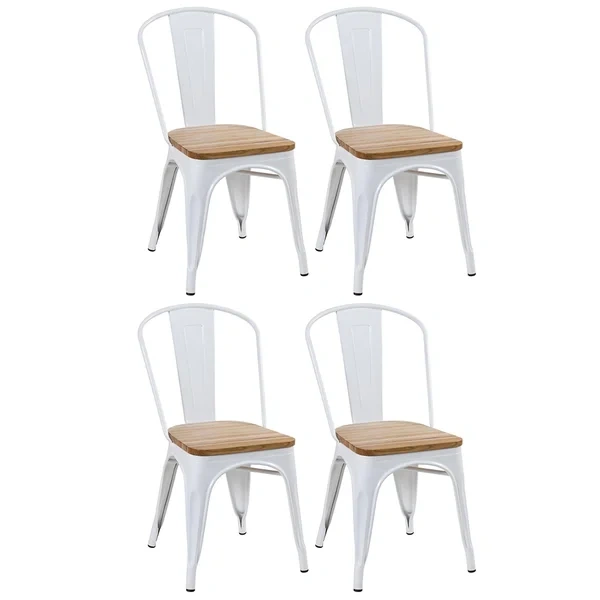 Tolix chairs with wooden seat