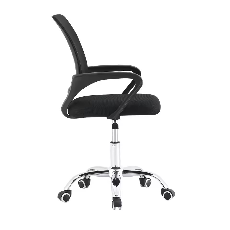 Medium Mesh Office Arm Chair Fabric Seat Wheel Base