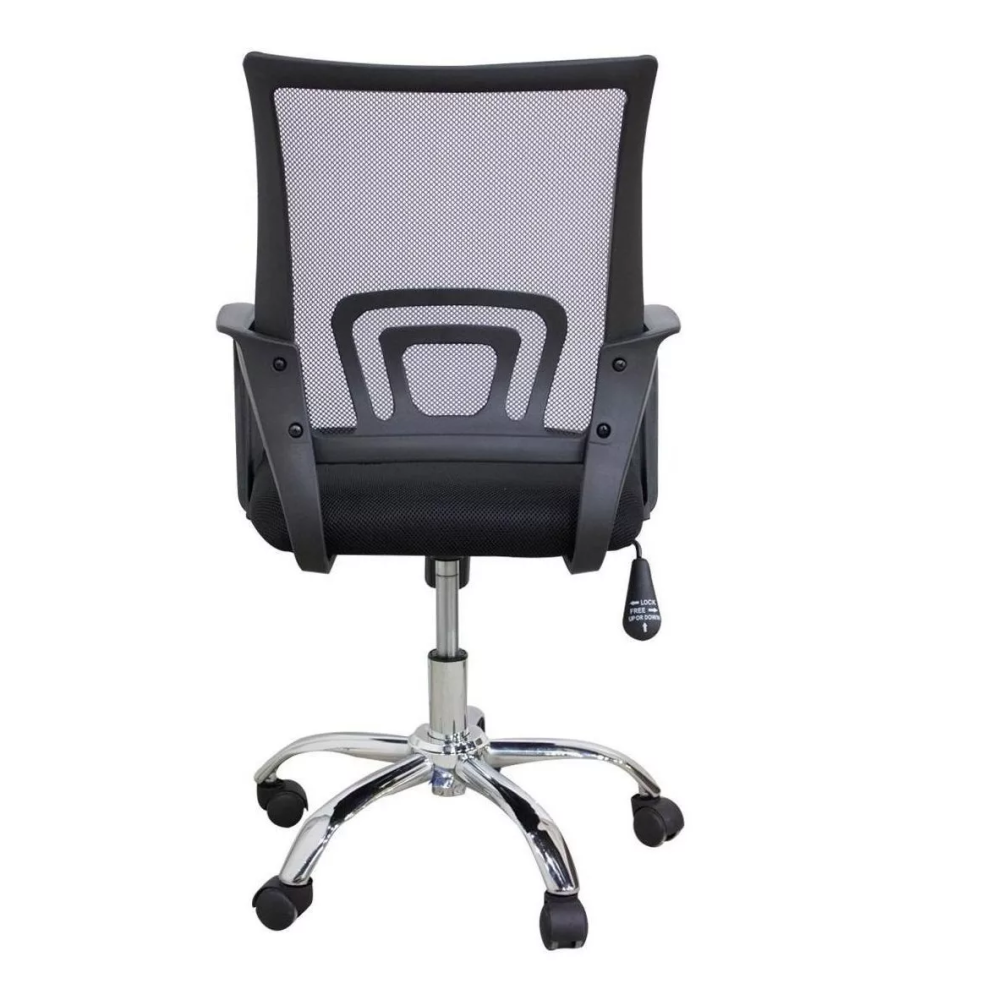 Medium Mesh Office Arm Chair Fabric Seat Wheel Base