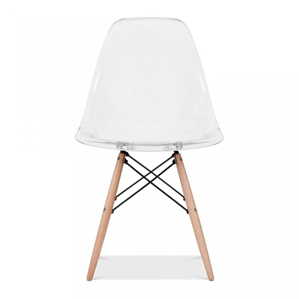 Eames Transparent Chair Wood Leg