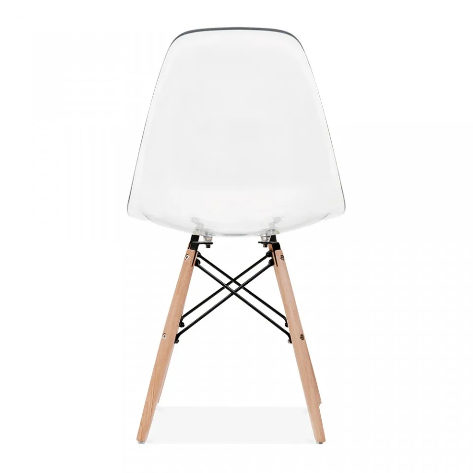 Eames Transparent Chair Wood Leg