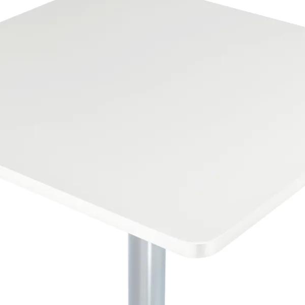 Square bistro high bar table 60 cm adjustable wooden top