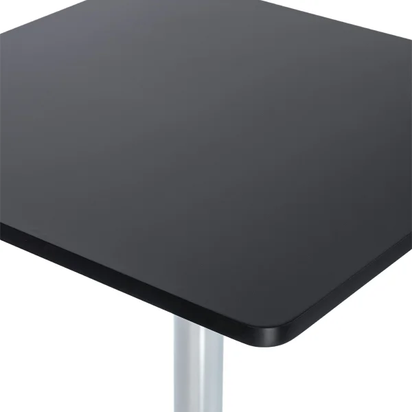 Square bistro high bar table 60 cm adjustable wooden top