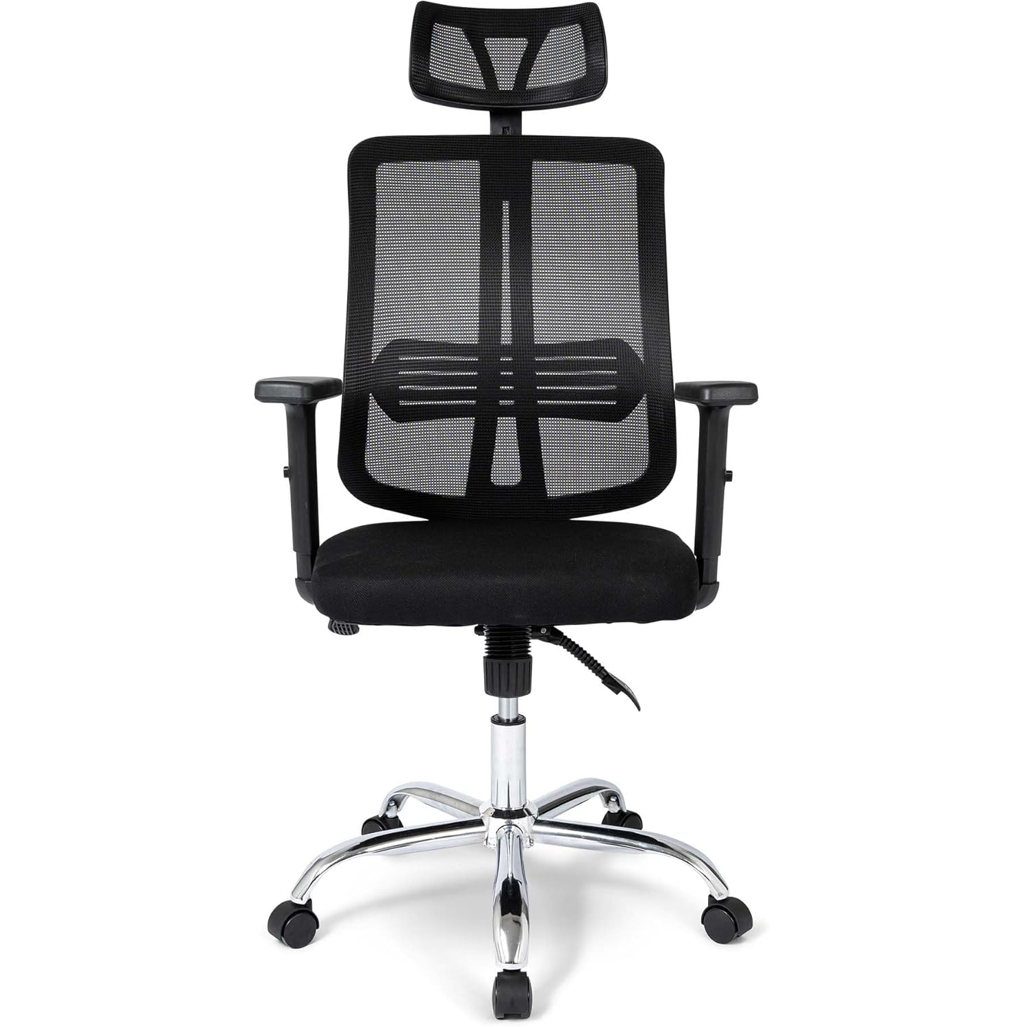 Black Mesh Office Chair With Head Rest