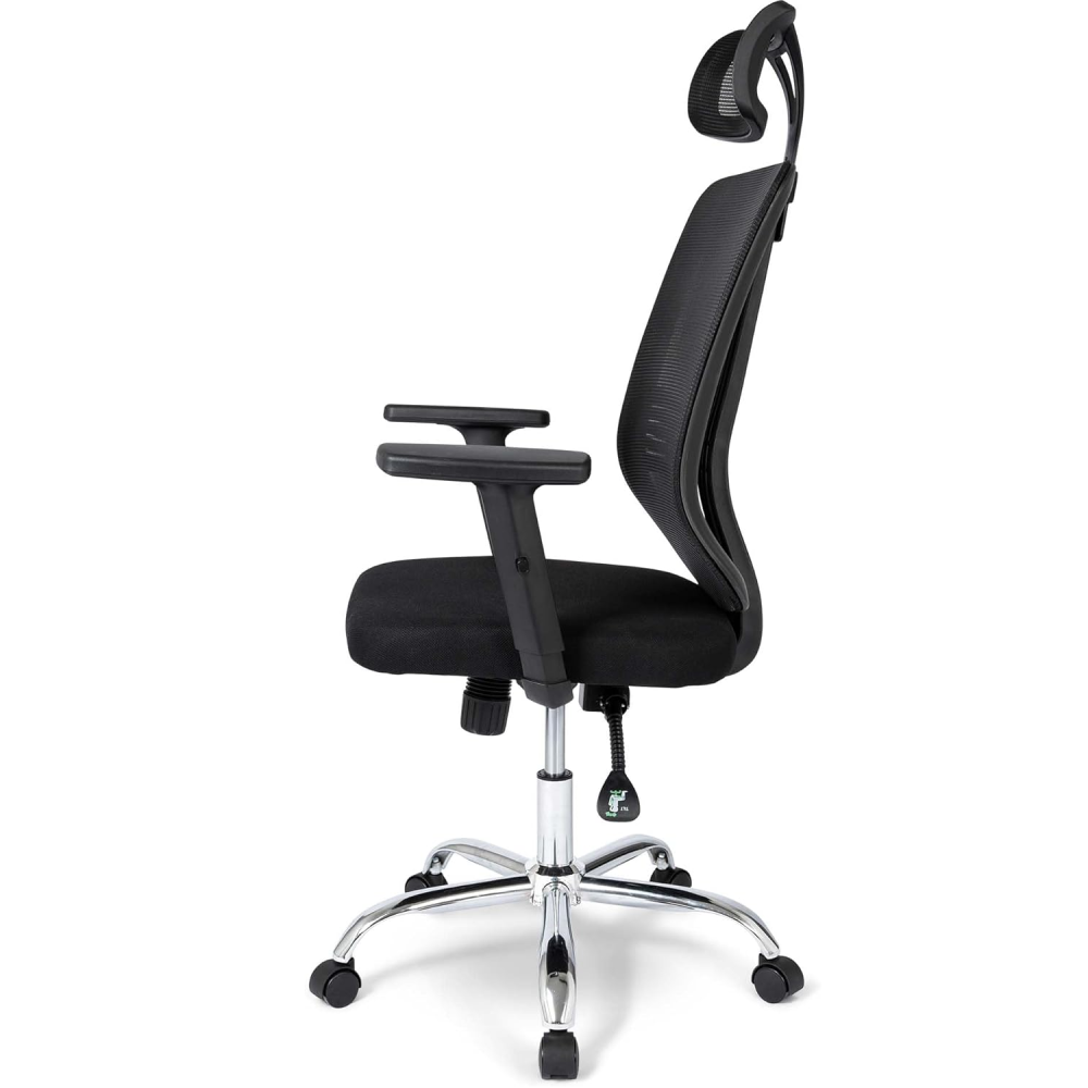 Black Mesh Office Chair With Head Rest