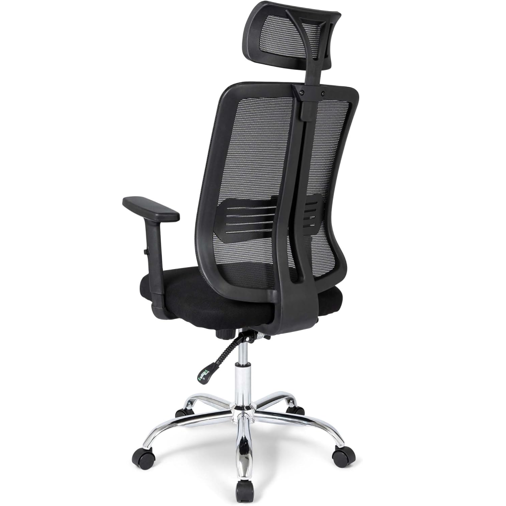 Black Mesh Office Chair With Head Rest