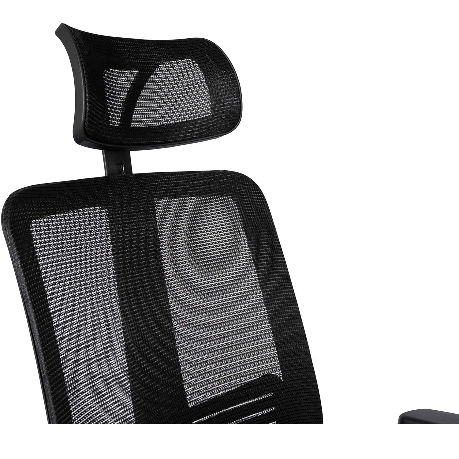 Black Mesh Office Chair With Head Rest