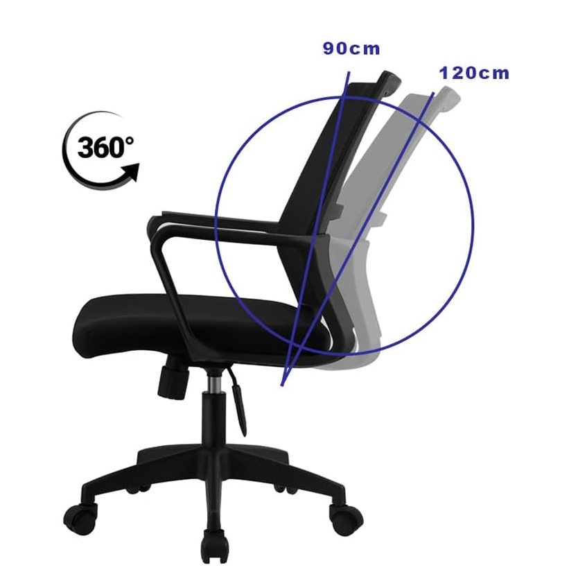 Mesh Ergonomic Staff Chair Adjustable Seat Height Seat Armrest Chair Office Swivel Chair