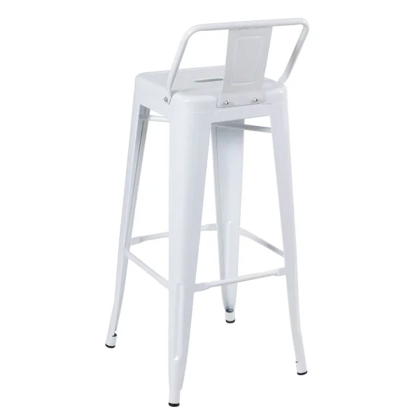 Tolix high stool with backrest
