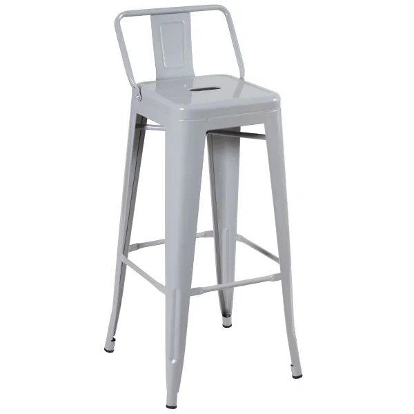 76cm Tolix Stool With Back