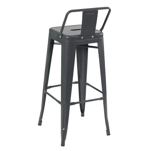 Tolix high stool with backrest