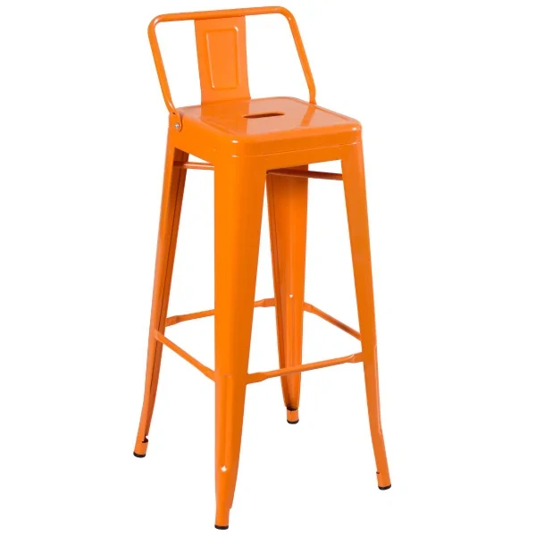 Tolix high stool with backrest