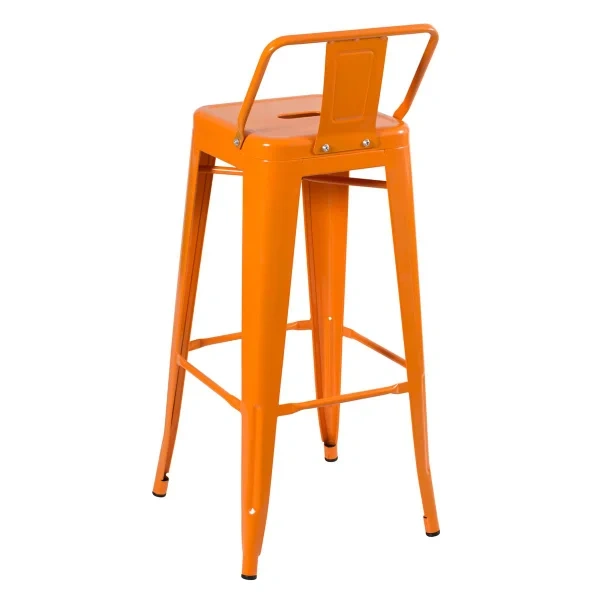 Tolix high stool with backrest